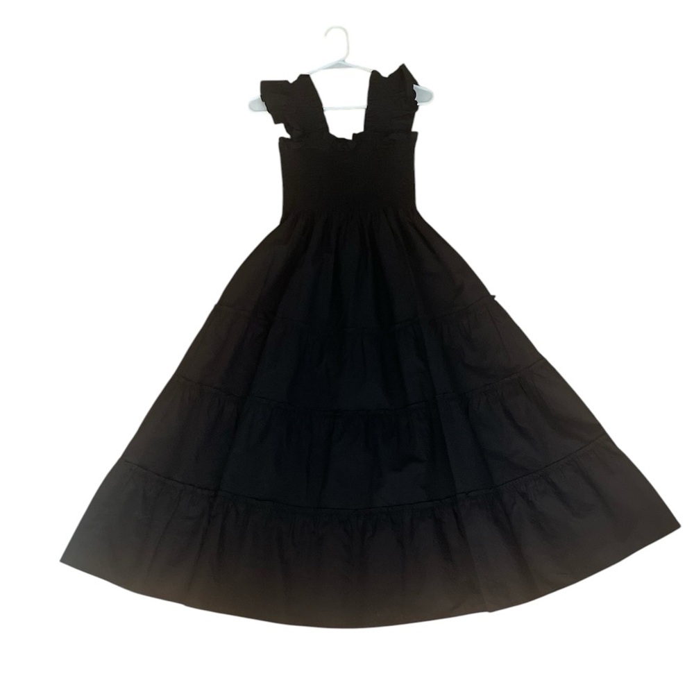 Hill House Black with Black dots Ellie Nap Dress Size XSmall